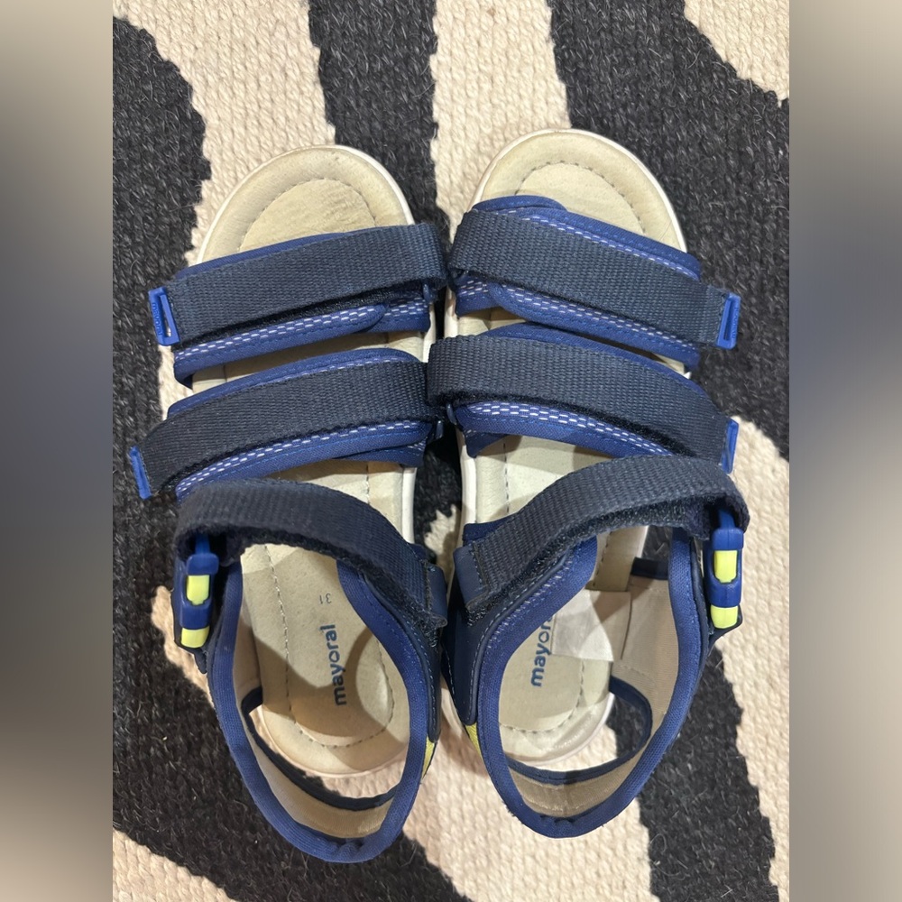 Mayoral Navy and Lime Kids Sandals